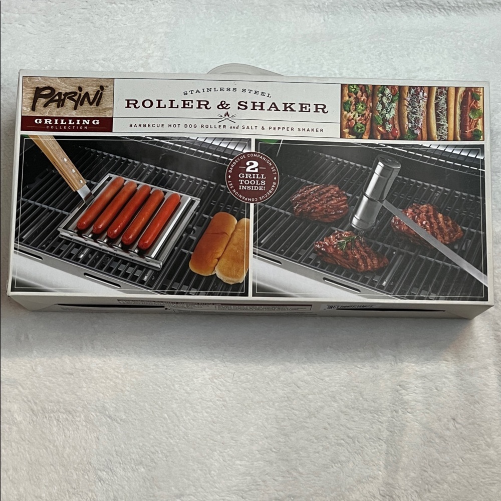 Stainless Steel Roller & Shaker Set - Silver NIP